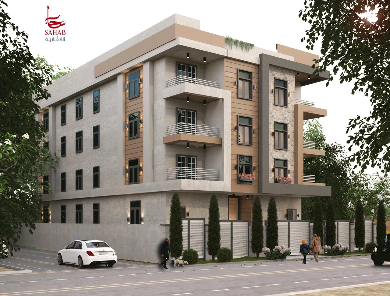 التصميم المعماري لواجهة مشروع سحاب
